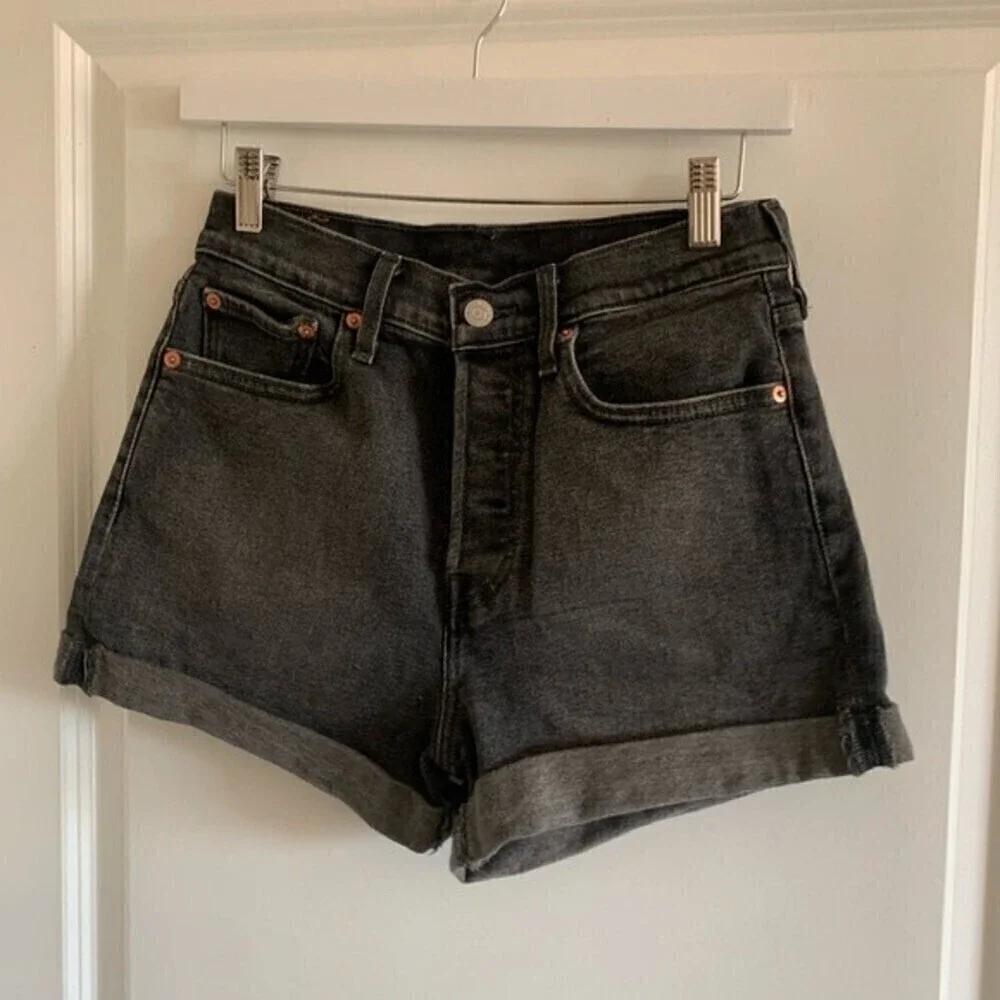 Levi's 501 Women's Demin Shorts Black Sz 28